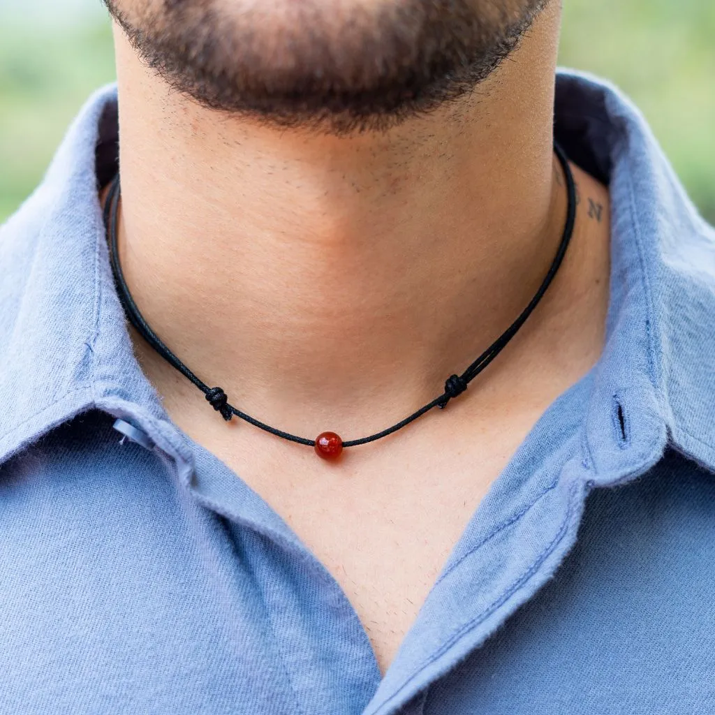 Unisex Gemstone Beaded Choker