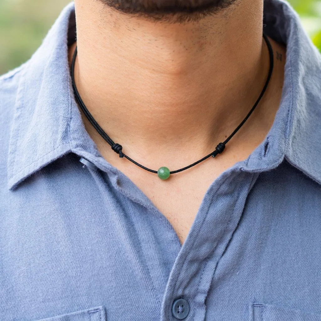 Unisex Gemstone Beaded Choker