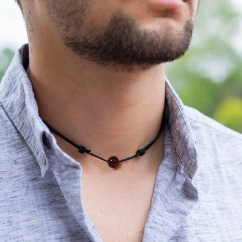 Unisex Gemstone Beaded Choker