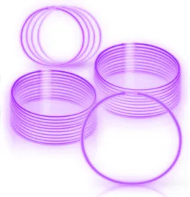 Windy City Novelties 22" Glow Stick Necklaces - 50 Pack (Purple)