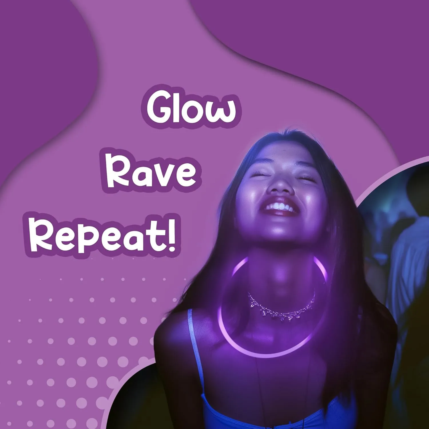 Windy City Novelties 22" Glow Stick Necklaces - 50 Pack (Purple)