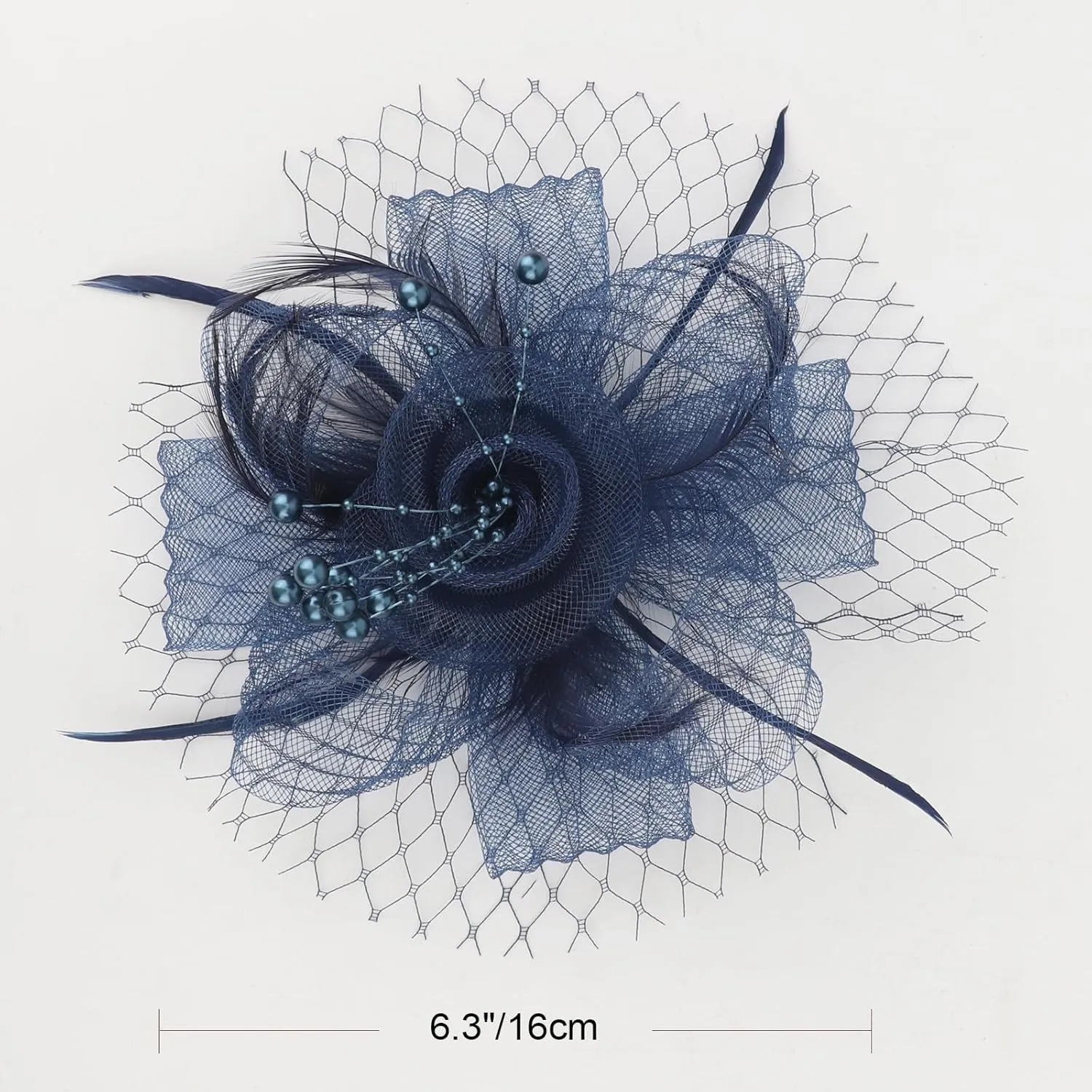 Women Fascinators Hats Flower Mesh Ribbon Feathers with Pin and Clip Tea Party Wedding Headwear for Women and Girls