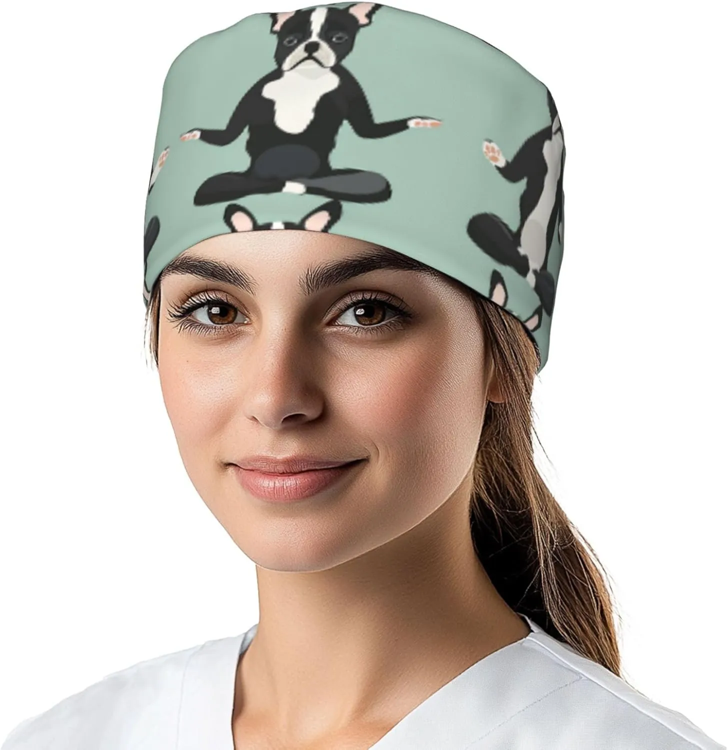 Working Cap Hat with Sweatband Comfortable and Breathable Adjustable Headgear for Men Women Scrub Cap