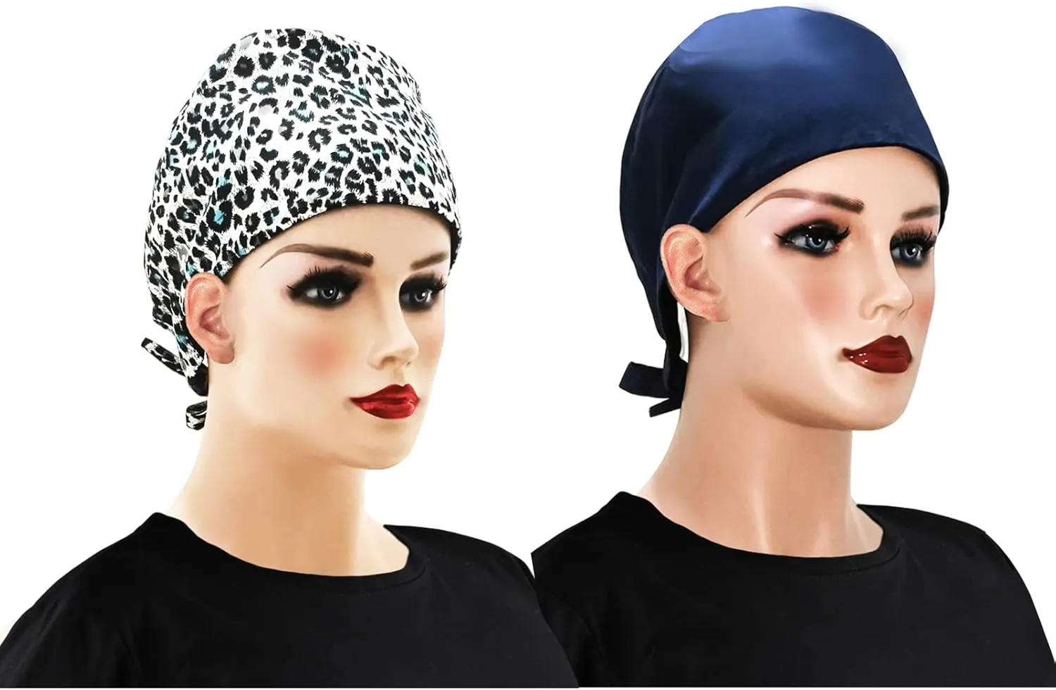 Working Cap with Silky Inner - Cotton Hat with Sweatband and Buttons, Adjustable Tie Back Ponytail, One Size