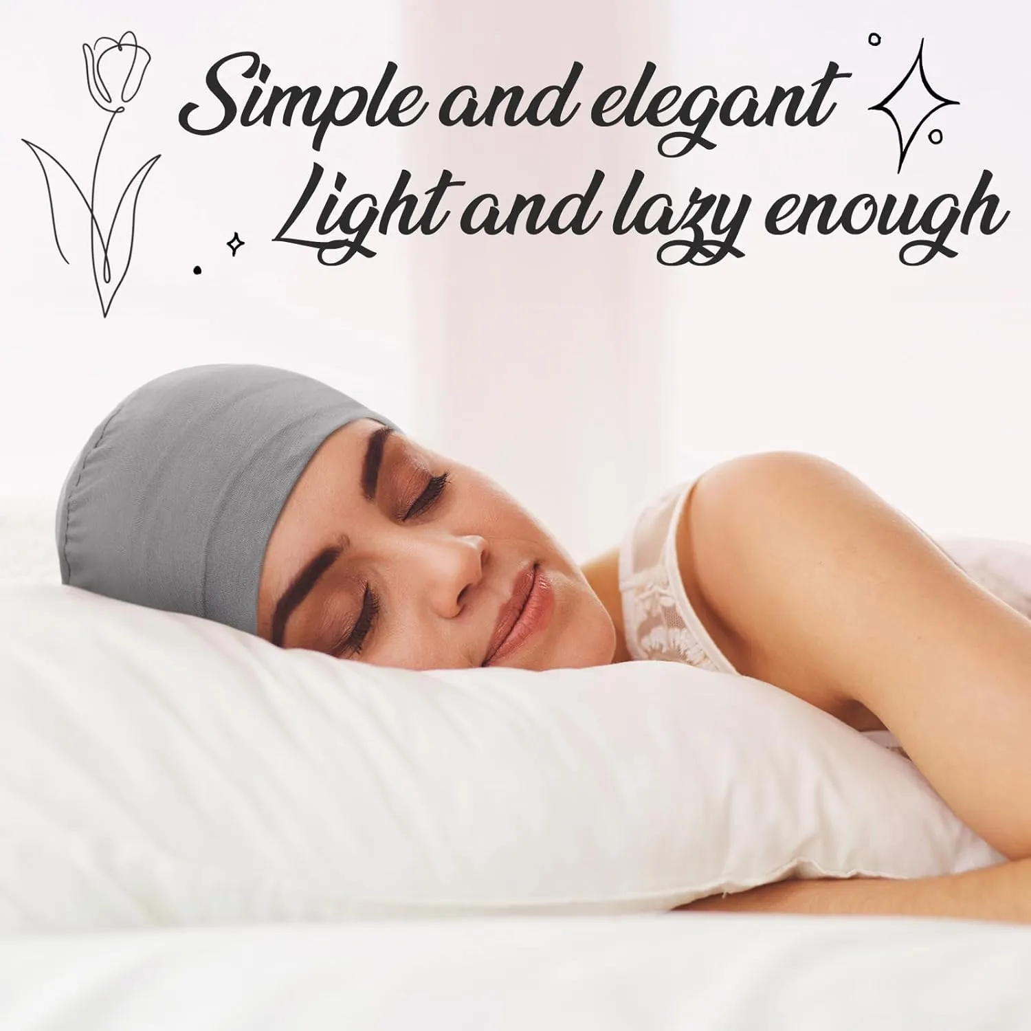 Zhengmy Chemo Cancer Hats Women Sleeping Cap Headwear Cotton Head Covering Head Wrap for Cancer Patients Hair Loss