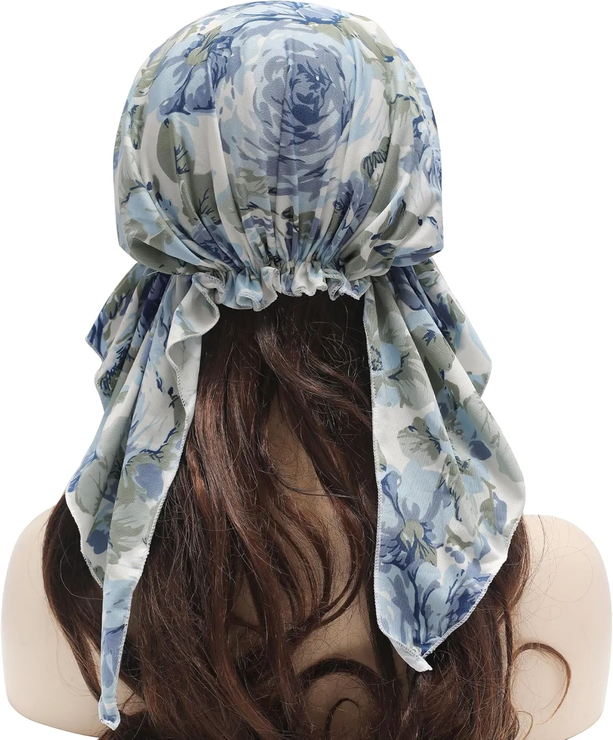 ZLYC Chemo Headwear for Women Brim Visor Head Scarf Pre Tied Headwraps Lightweight Skull Cap