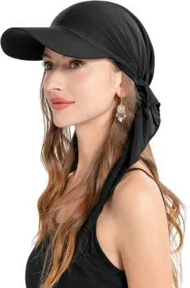 ZLYC Chemo Headwear for Women Brim Visor Head Scarf Pre Tied Headwraps Lightweight Skull Cap