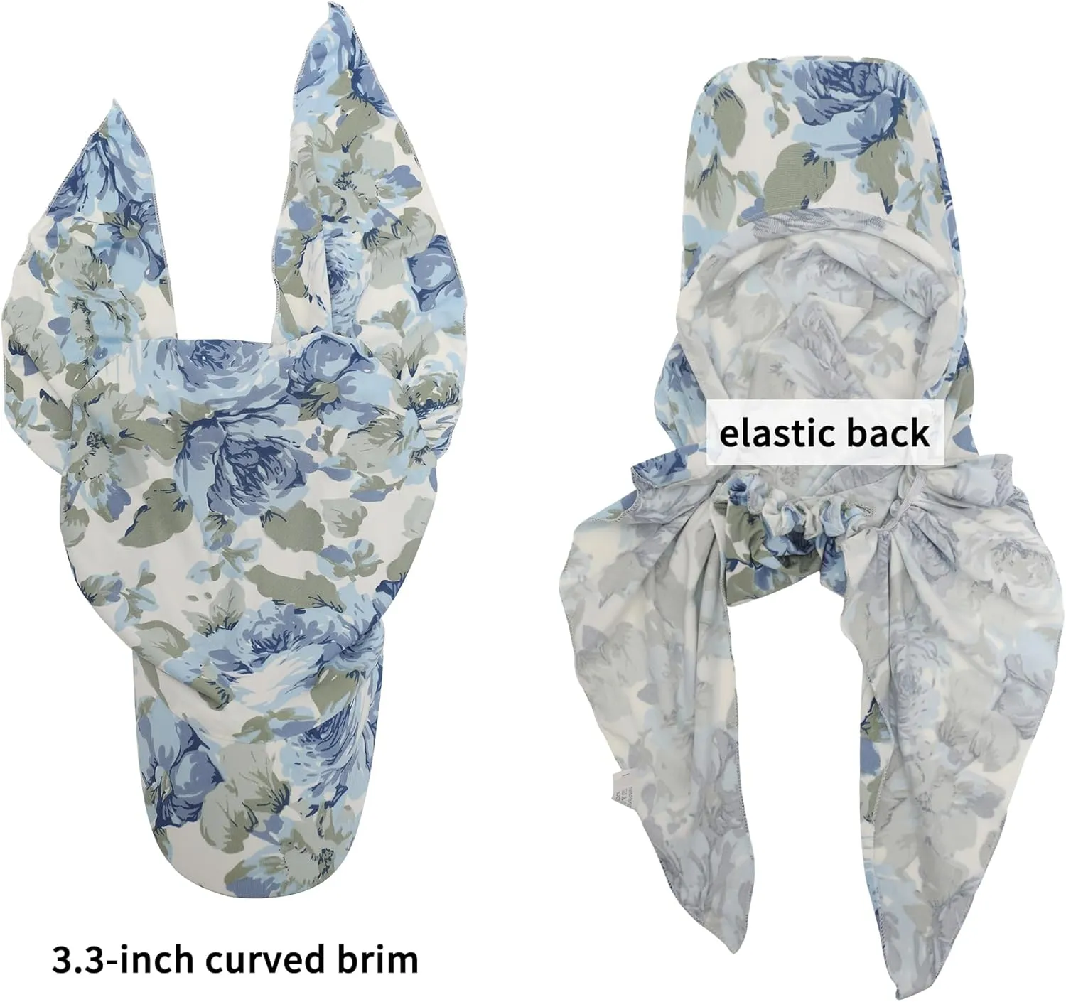 ZLYC Chemo Headwear for Women Brim Visor Head Scarf Pre Tied Headwraps Lightweight Skull Cap