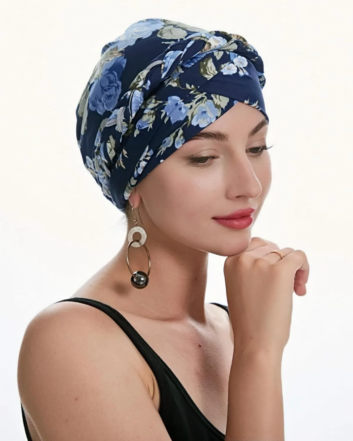 ZLYC Chemo Headwear Pre Tied Turban Headwrap Lightweight Beanie Hat for Women
