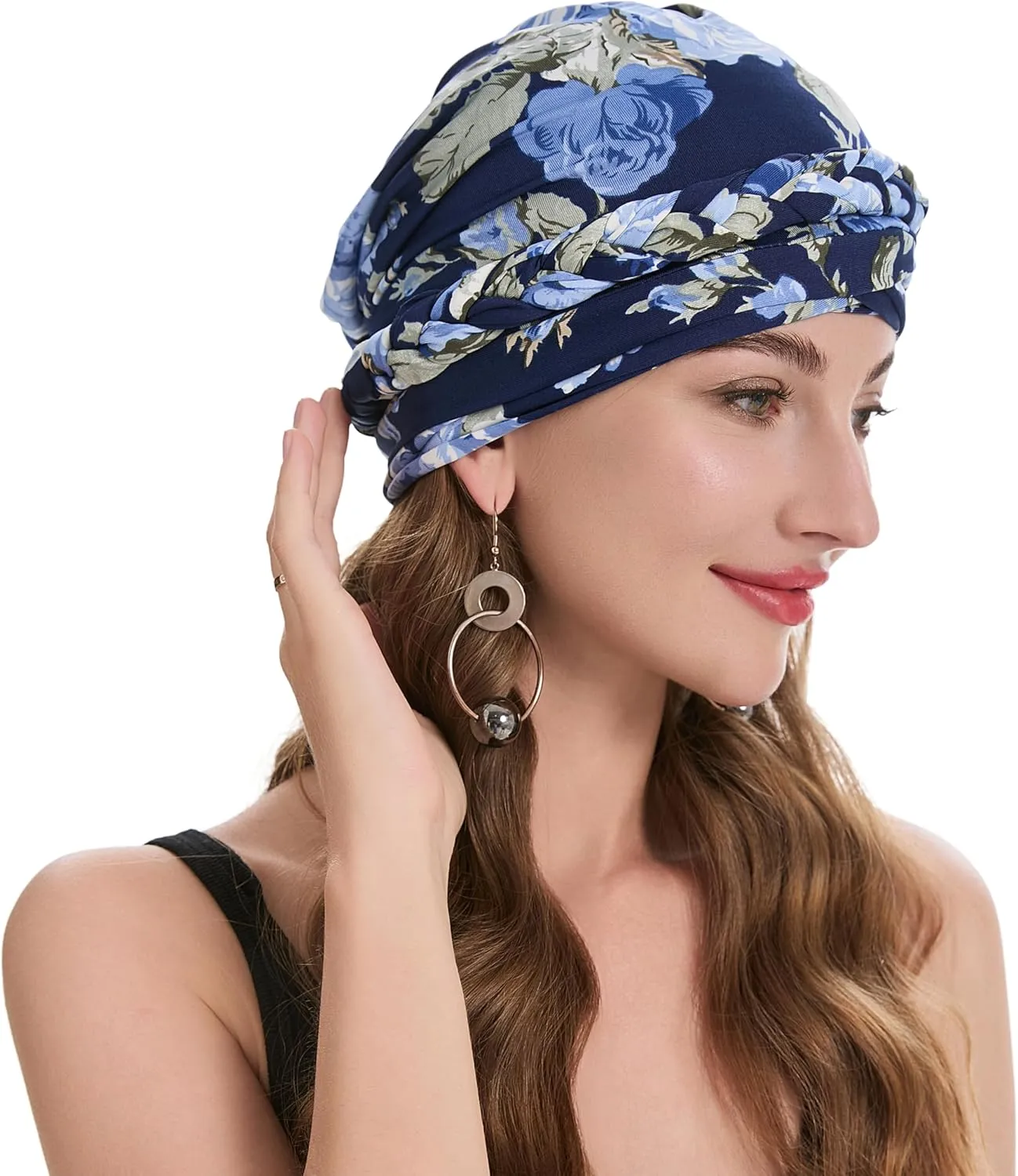 ZLYC Chemo Headwear Pre Tied Turban Headwrap Lightweight Beanie Hat for Women